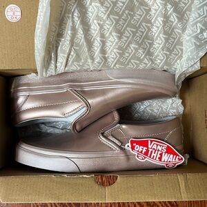 Un-worn rose gold Vans